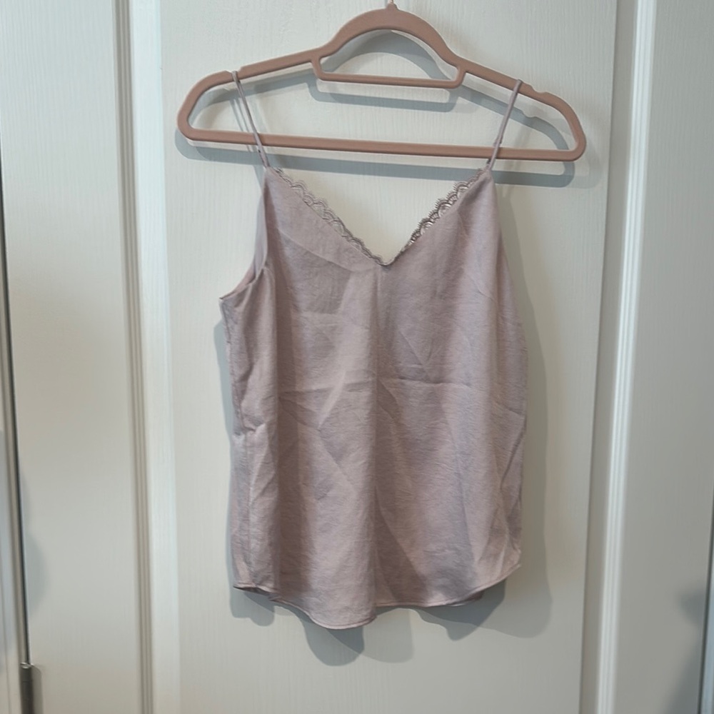 Express Pink Satin Camisole Sleeveless Top